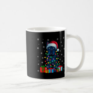 Dog Ugly Xmas Lights Santa Hat Cane Corso Dog Chri Coffee Mug