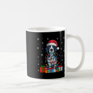 Dog Ugly Xmas Lights Santa Hat English Pointer Dog Coffee Mug