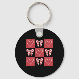 Dog Valentine Coquette Bow Dog Paw Heart Valentine Key Ring