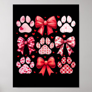 Dog Valentine Coquette Cute Dog Paw Print Heart Co
