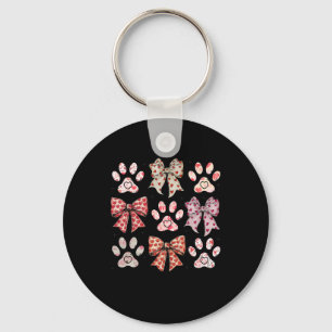Dog Valentine Coquette Key Ring
