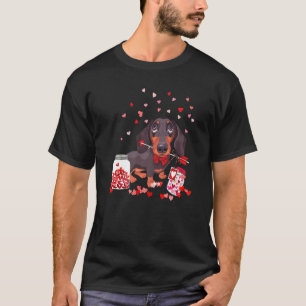 Dog Valentine Cute Dachshund Valentine's Day 1 T-Shirt