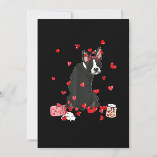 Dog Valentine Gift Cute Boston Terrier Valentines Announcement