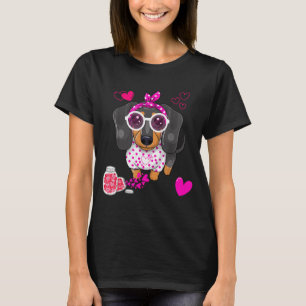Dog Valentine Gift Cute Dachshund Valentines Day F T-Shirt