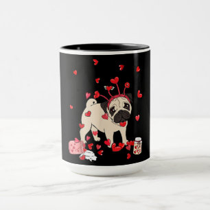 Dog Valentine Gift Cute Pug Valentine's Day Mug