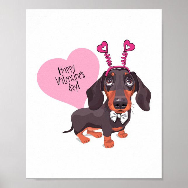 Dog Valentine s Day Poster (Front)