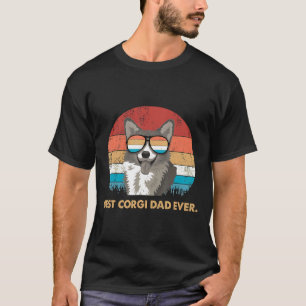 Dog Vintage Best Corgi Dad Ever T Fathers Day T-Shirt