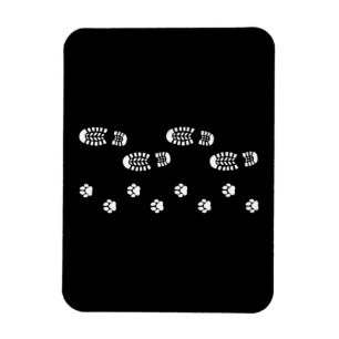 Dog Walk Foot Print Dog Walker Dog Walking Magnet