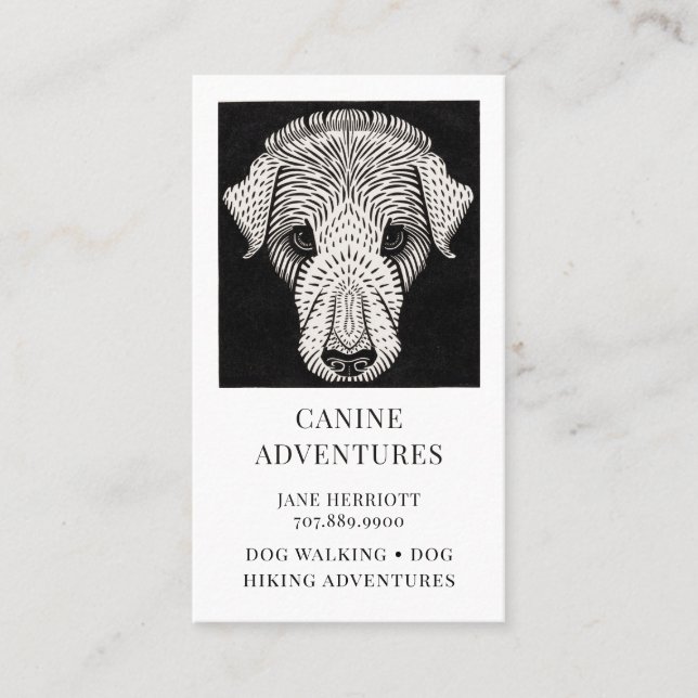 Dog Walker Adventure Walks And Hikes Business Card (Front)