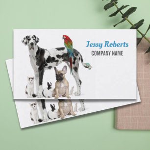 Dog Walker Animal Care Veterinarian Pet Sitting Business Card