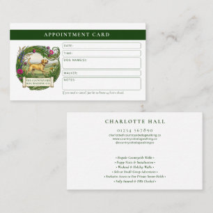 Dog Walker Appointment Card - Rural Labrador