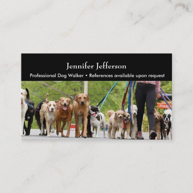 Dog walker  Business Card (Front)