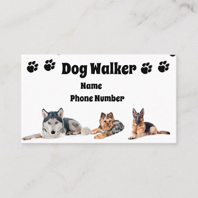 Dog Walker Business Card (Dog Walker Business Cards
Front!)