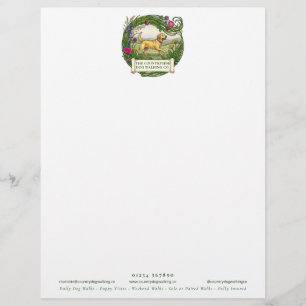 Dog Walker Business Letterhead - Rural Labrador