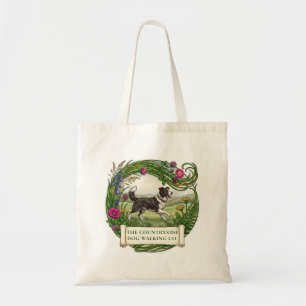 Dog Walker Business Tote Bag - Border Collie