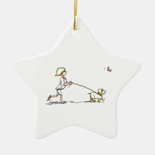 dOg WaLkEr Ceramic Ornament