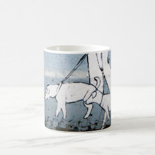 dog walker coffee mug