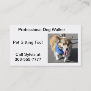 Dog Walker Corgi Business Card