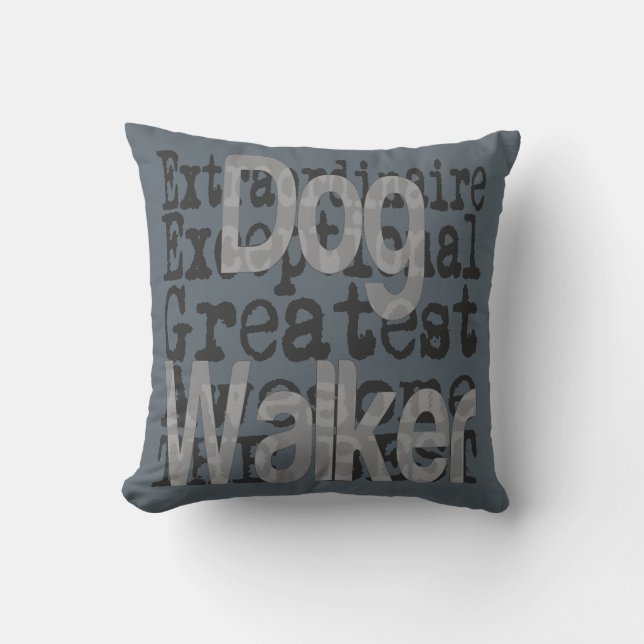 Dog Walker Extraordinaire Cushion (Front)