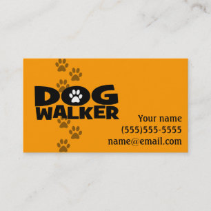 Dog Walker Fully customisable promo card _orang