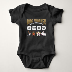 Dog Walker Funny Dog Walking Pet Sitter Gift Baby Bodysuit