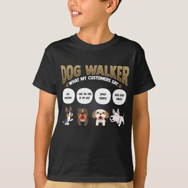 Dog Walker Funny Dog Walking Pet Sitter Gift T-Shirt (Front)