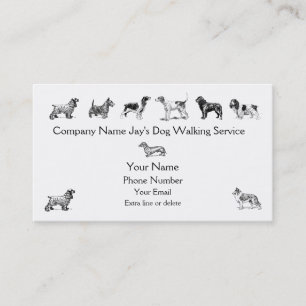 Dog Walker Groomer Pet Care Service Custom Company Business Card