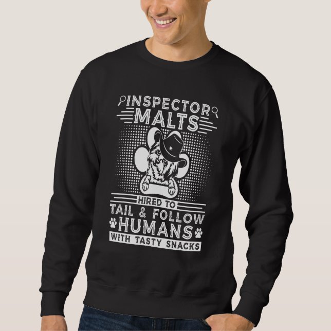 Dog Walker Inspector Malts, Sheriff Dog Trainer Ma Sweatshirt (Front)