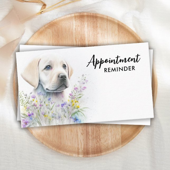 Dog Walker Labrador Puppy Pet Sitter Business Appointment Card (Creator Uploaded)