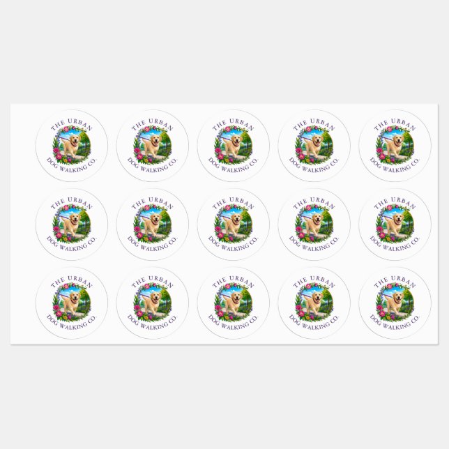 Dog Walker Large Waterproof Labels Labrador (Sheet)