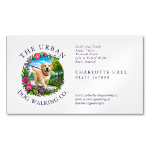 Dog Walker Magnetic Business Card - Labrador
