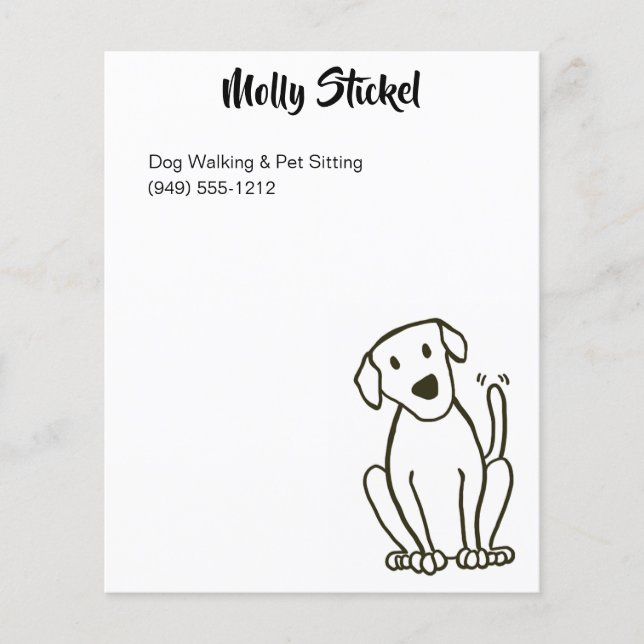 Dog Walker or Pet Sitting Flyer (Front)