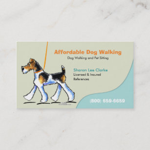 Dog Walker Pet Business WFT Business Card