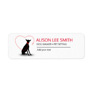 Dog walker / Pet Care Sitting Return Address Label