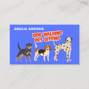 Dog Walker Pet Sitter Business Card