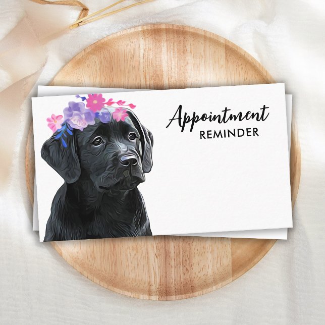 Dog Walker Pet Sitter Cute Puppy Labrador Business Appointment Card (Creator Uploaded)