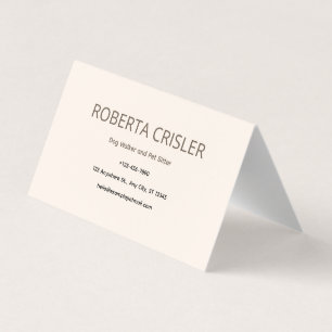 Dog Walker & Pet Sitter Folded Business Card