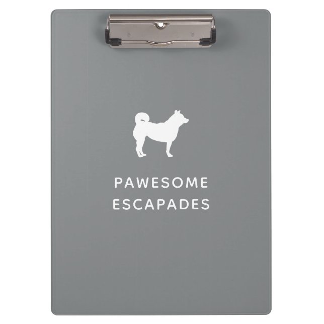 Dog Walker & Pet Sitter Gray Clipboard (Front)
