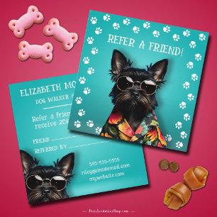Dog Walker Pet Sitter  Referral Card