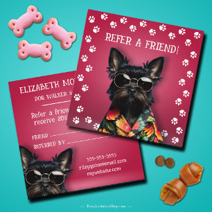 Dog Walker Pet Sitter  Referral Card