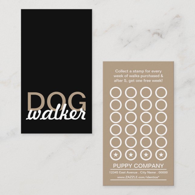 dog walker punch card (Front/Back)