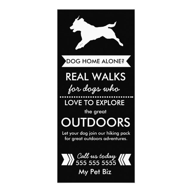 Dog Walker Rack Card - Personalizable (Front)