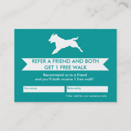 Dog Walker Referral Card - Personalizable