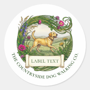 Dog Walker Small Labels Labrador