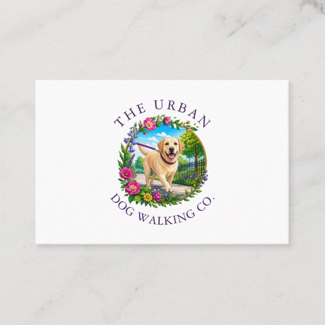 Dog Walker Trainer Labrador Business Card (Front)