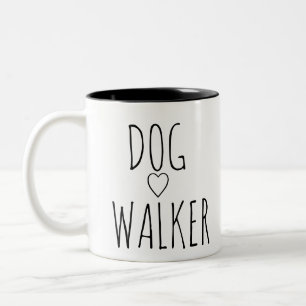 DOG WALKER Two-Tone COFFEE MUG