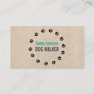 Dog Walker Walking Pet Sitting Services Business Card