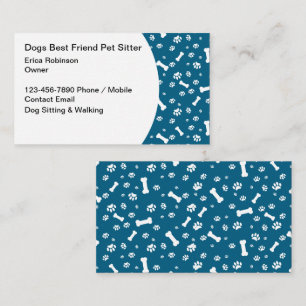 Dog Walking And Sitter Theme Business Card