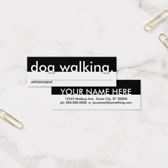 dog walking (appointment card) (Office)