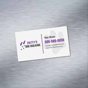 Dog Walking Business Card Magnet